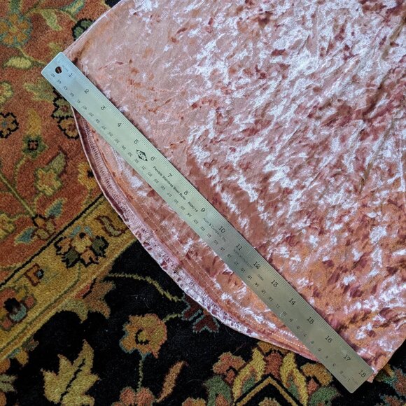 Rose Pink Crushed Velvet Lacy Camisole Tank Top - Picture 6 of 7